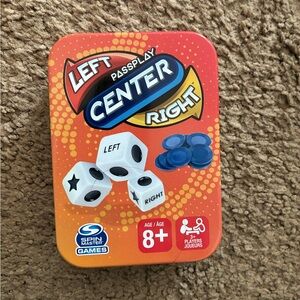 Left Center Right Dice Game - Orange and Blue